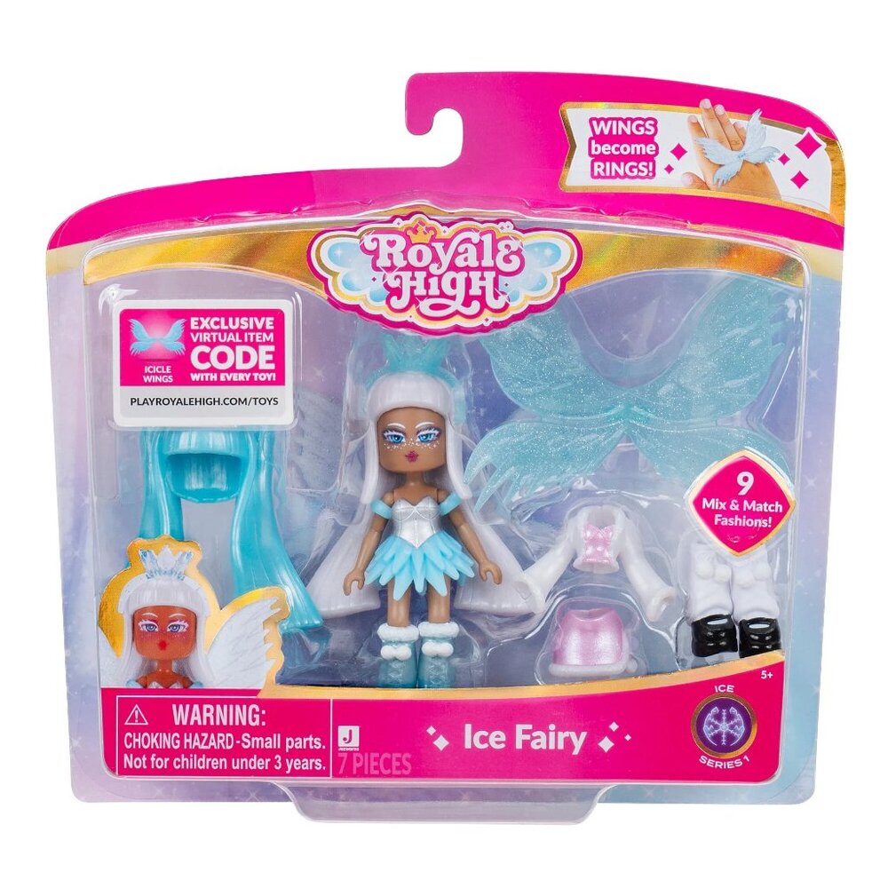 Royale High 3” Ice Fairy Fashion Doll - 1 Figure with 9 Fashion Accessories